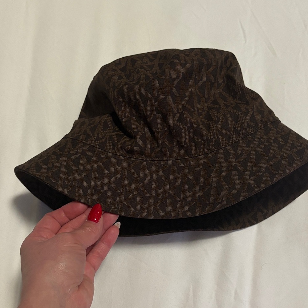 Michael Kors Brown Logo Bucket Hat